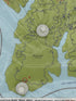Magnetic map board markers